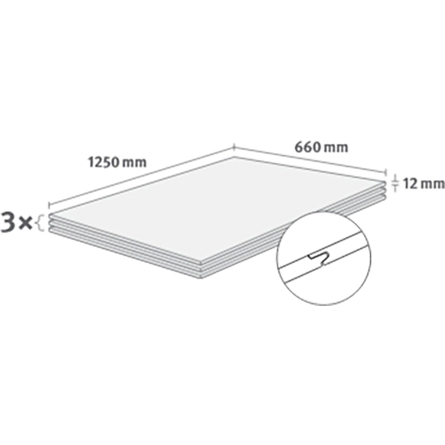 Egger DecoWall Narva Schiefer Dekor-Paneele, 3 Stück, 125x66cm mit Nut-Feder-System.