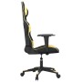vidaXL Gaming-Stuhl mit Massagefunktion Schwarz & Golden Kunstleder 345513_4