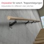 SOTECH Handlaufhalter Verstellbar für Ø 45 mm Runde Handläufe Stahl Schwarz Pulverbeschichtet Schräger Arm 70 x 99 x 100 mm_6