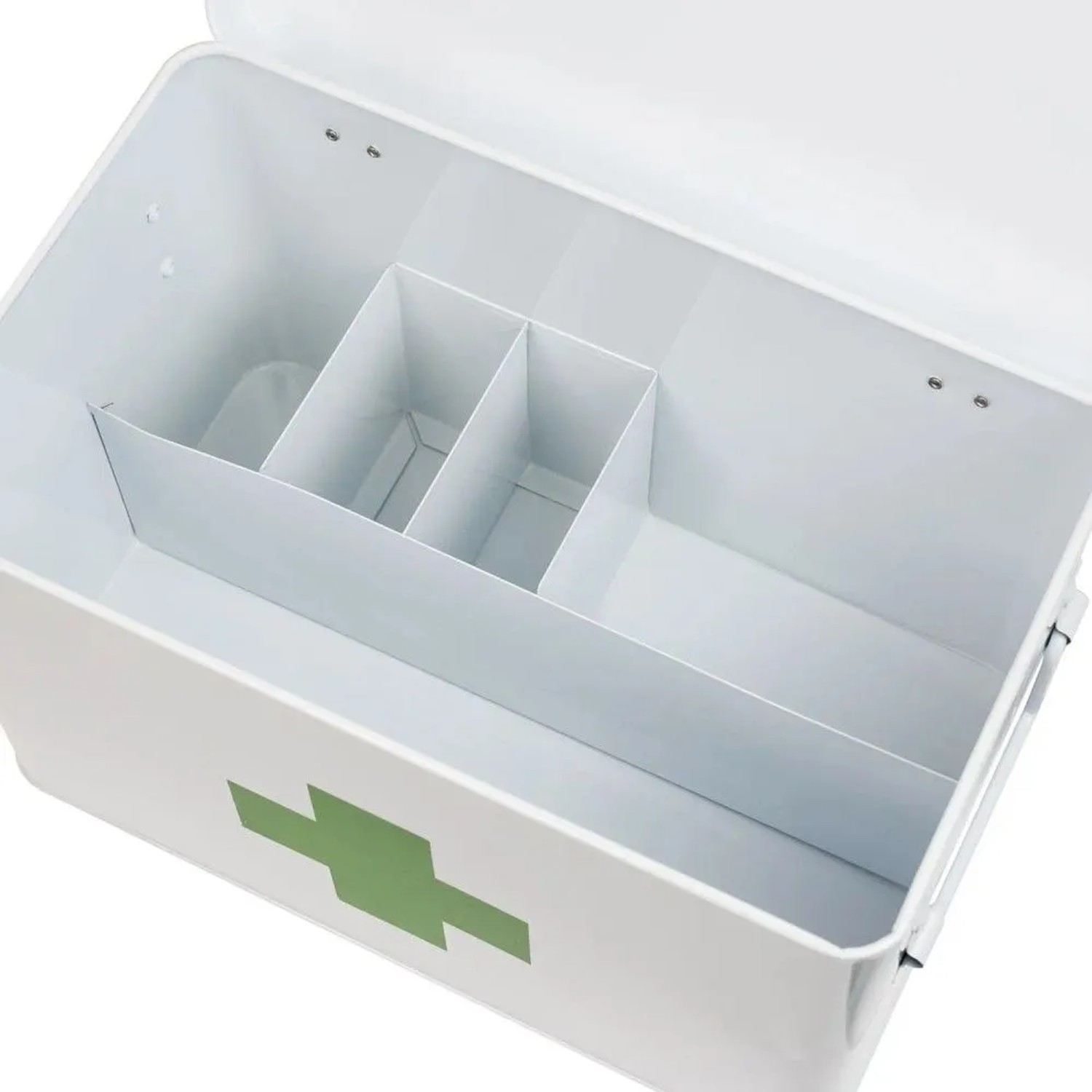 HMF 1771-31CM-01 Hausapotheke Metall Medikamenten Aufbewahrung Box 33 x 20 x 21 cm Weiß