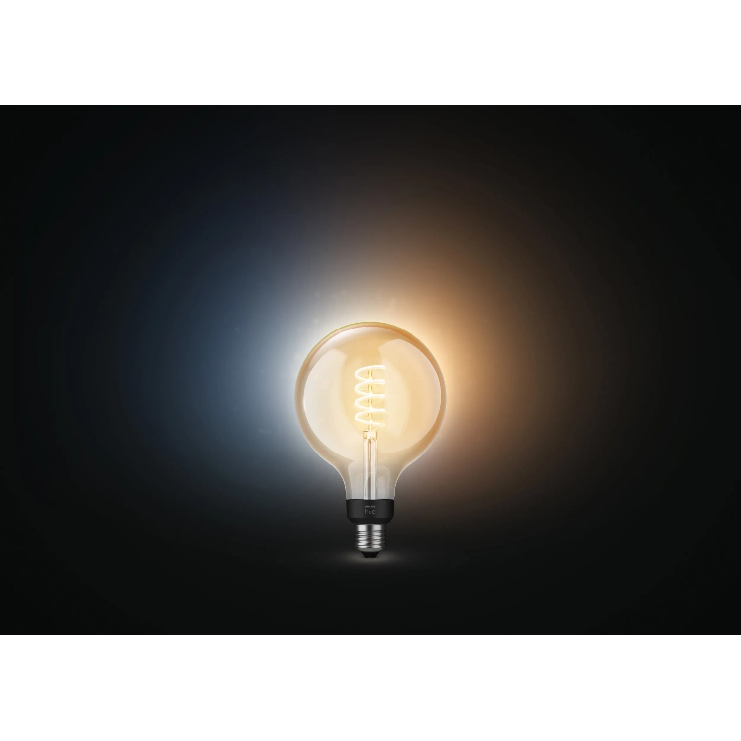 Philips Hue White Ambiance Filament LED-Lampe E27, dimmbar, warmweißes Licht.