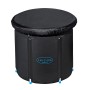 Bestway LAY-Z-SPA Eisbad Glacial Zen mit Abdeckung, schwarzer, runder, aufblasbarer Whirlpool.