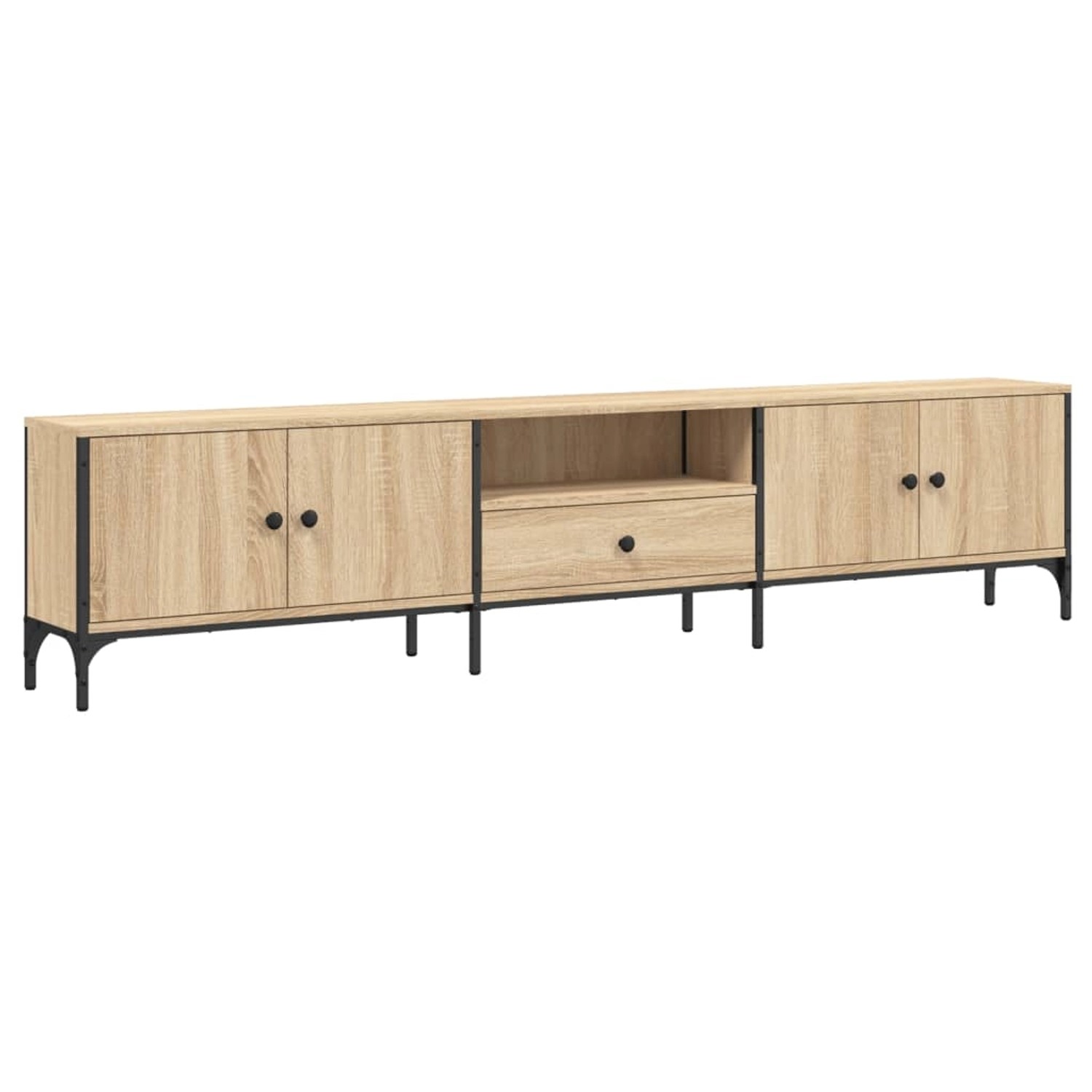 VidaXL TV-Schrank mit Schublade Sonoma-Eiche 200x25x44cm Holzwerkstoff günstig online kaufen