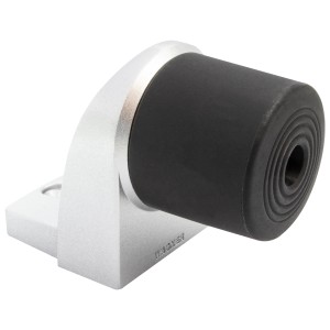 Wagner Bodentürstopper EH5001 aus Aluminium mit schwarzem Gummi-Anschlag zum Schrauben.