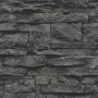A.S. Creation Vliestapete Naturals Stein Schwarz, Steinoptik für Innenräume.