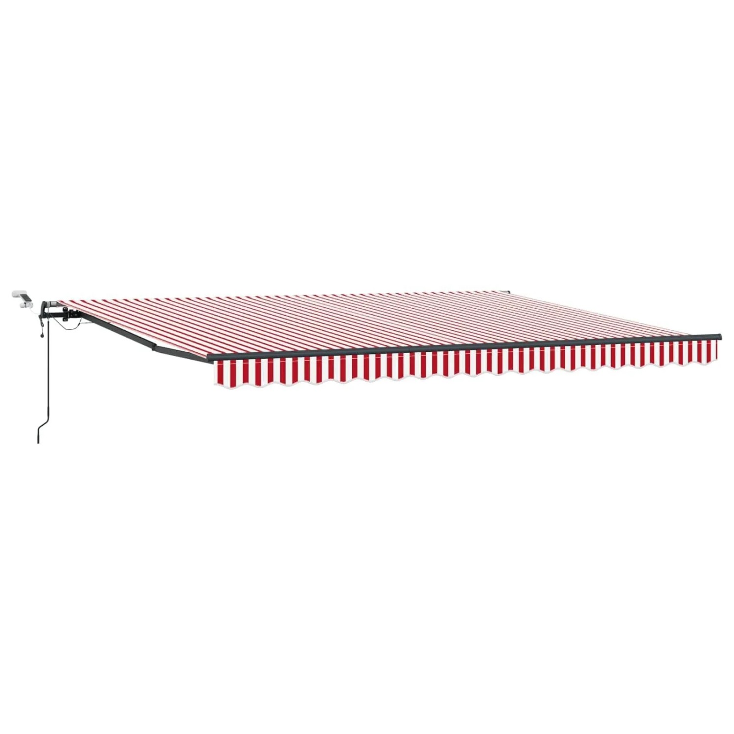 vidaXL Markisenstoff mit Rot und Weiß 450 x 300 cm Polyester 3330920