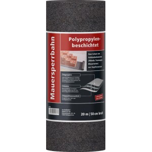 Mauersperrbahn PP 50cm x 20m zum Schutz vor Feuchtigkeit im Mauerwerk.