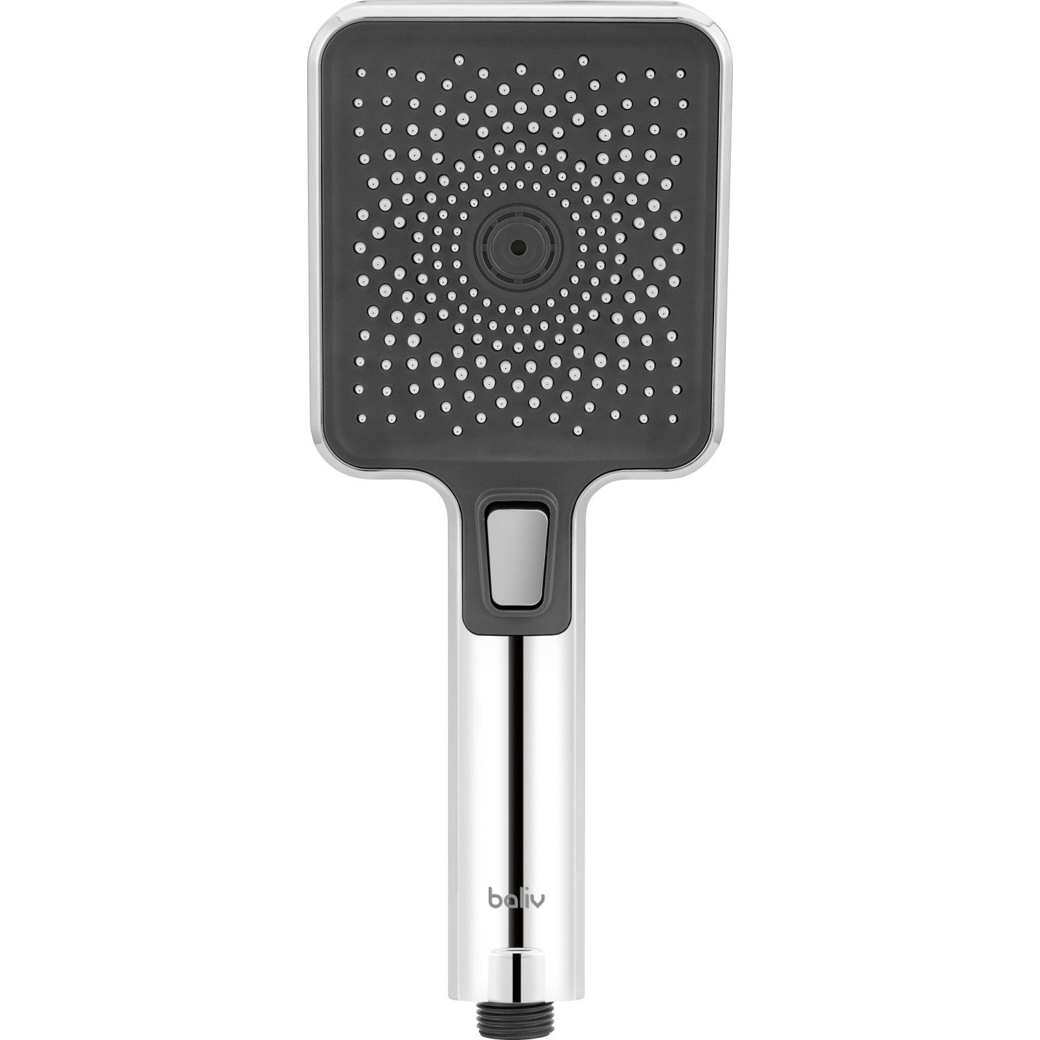 baliv Wassersparende Handbrause HBR-105.410 Eckig Verchromt-Anthrazit