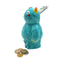 Dekohelden24 Sparfigur Spartier Spardose Sparbüchse Kinderspardose Sparschwein als Monster in Blau aus Keramik L/B/H 11 x 11 x 17 cm_3