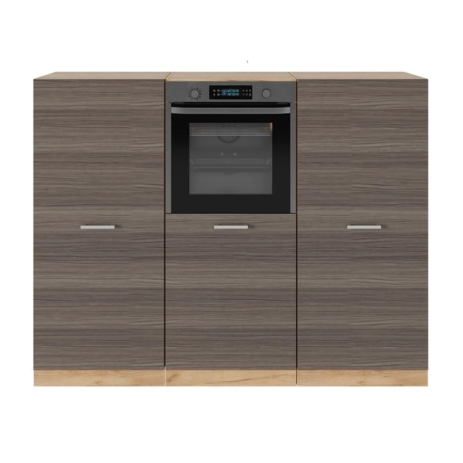 Vicco R-Line Küchenblock EdelGrau Goldkraft Eiche 180 cm ohne Arbeitsplatte ohne E-Geräte