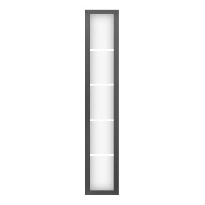 Splendoor Seitenteil für ThermoSpace Haustür, 210x30 cm, Anthrazit, mit satiniertem Glas.