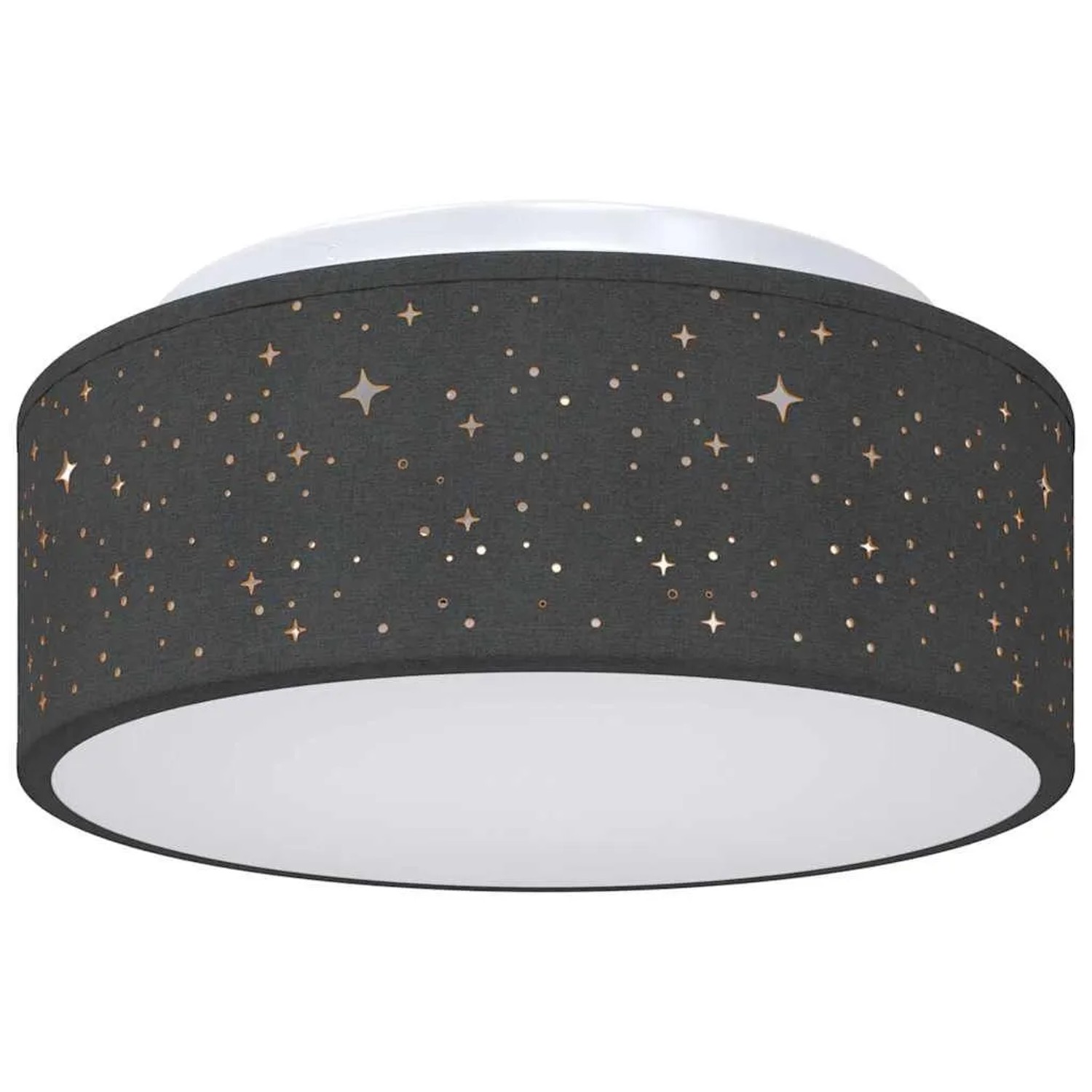 vidaXL Deckenlampe mit Strahlern Schwarz 30 x 30 x 13,5 cm Stoff 42001210