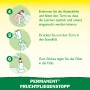 Anleitung: Neudorff Fruchtfliegenstopp Klebefalle aufbauen und mit Obst bestücken.