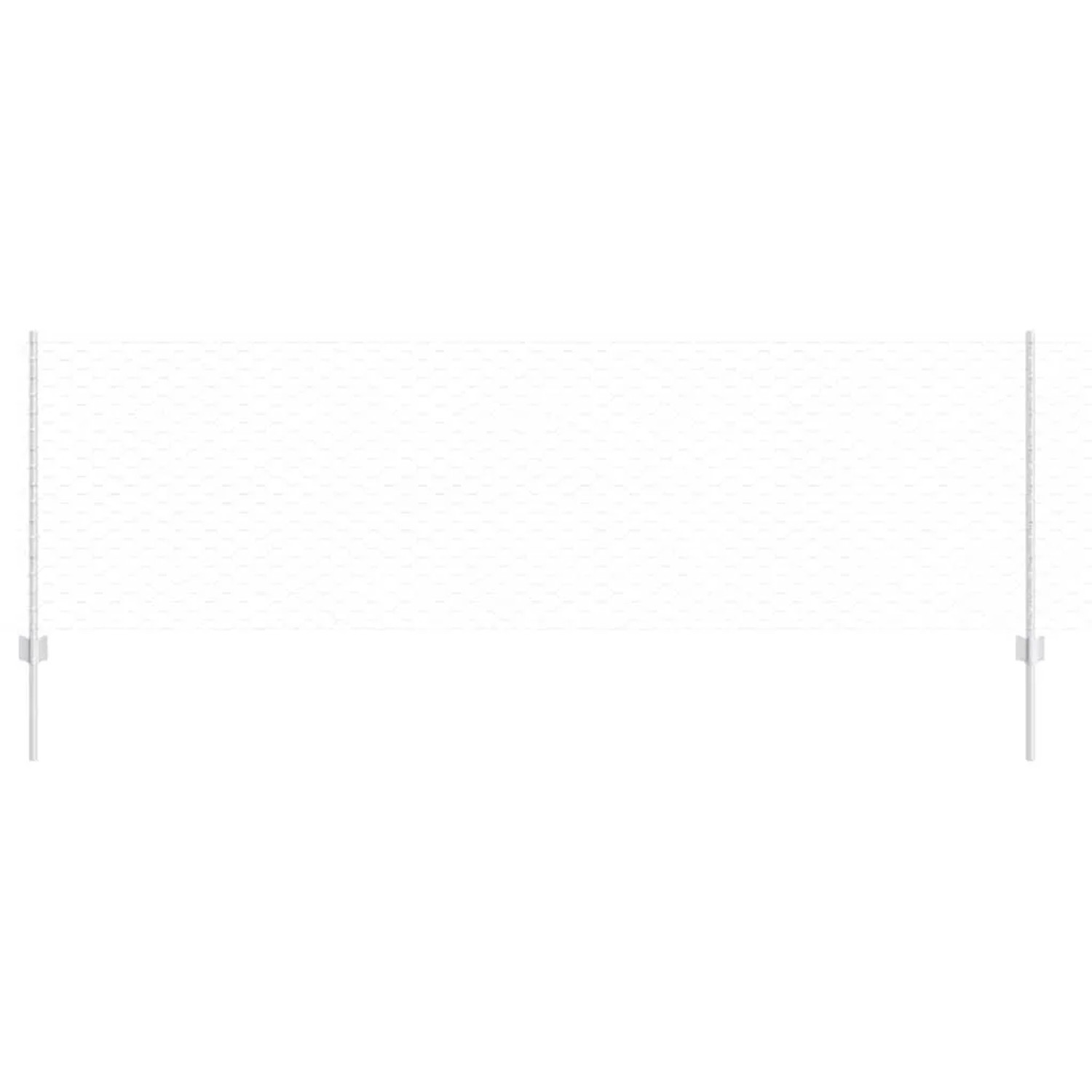 vidaXL Zaun mit Pfosten Silber 0,8 x 10 m Stahl 3336961 günstig online kaufen