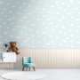 A.S. Création Vliestapete Wallpanel Wolken Blau im Kinderzimmer.