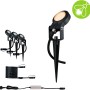 Paulmann LED-Gartenstrahler Sting Plug & Shine 3er Set, insektenfreundlich mit Erdspießen, Trafo und Kabel.
