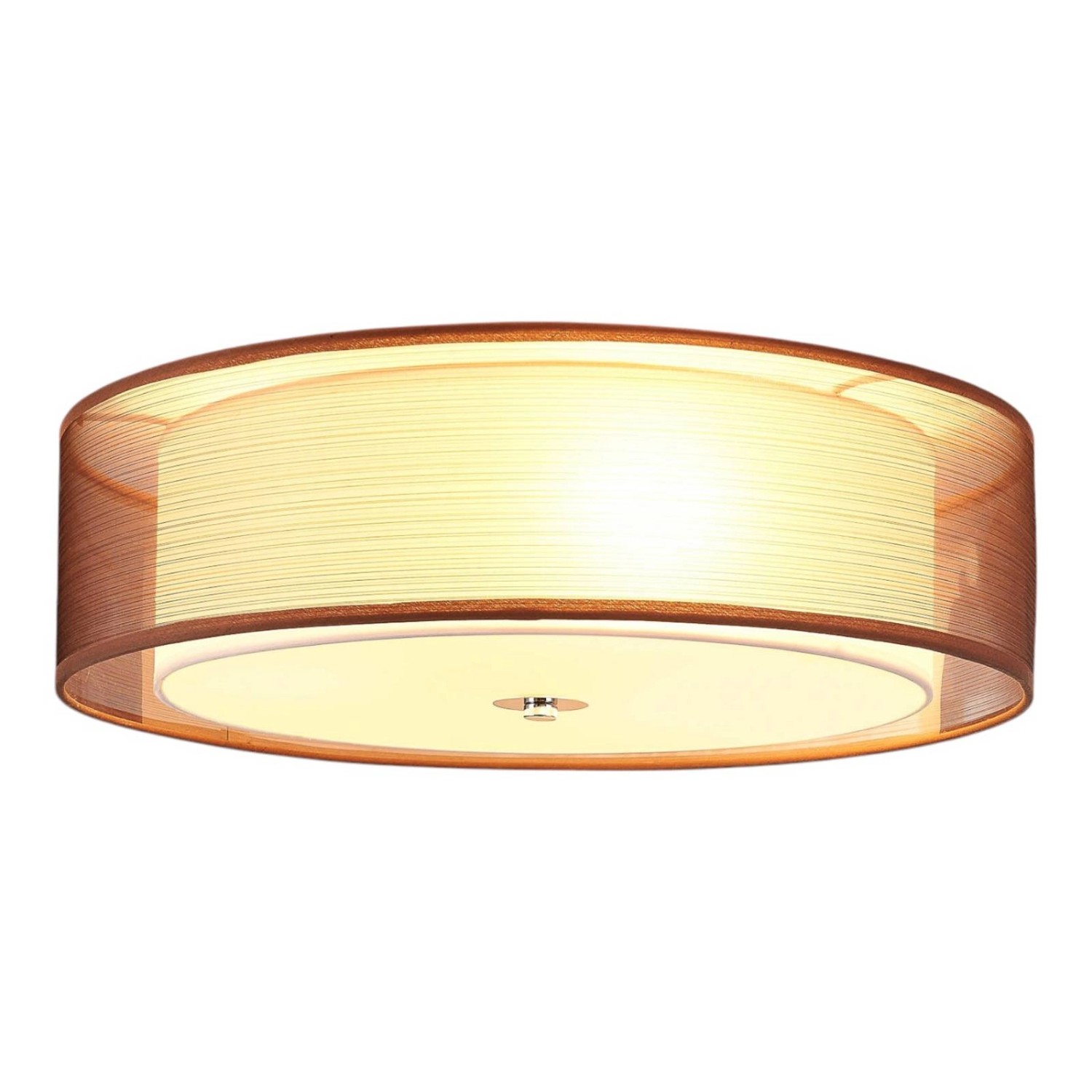 Lindby Deckenlampe Tobia 9621291 Modern in Braun aus Textil 3-flammig E27 Wohnzimmerleuchte