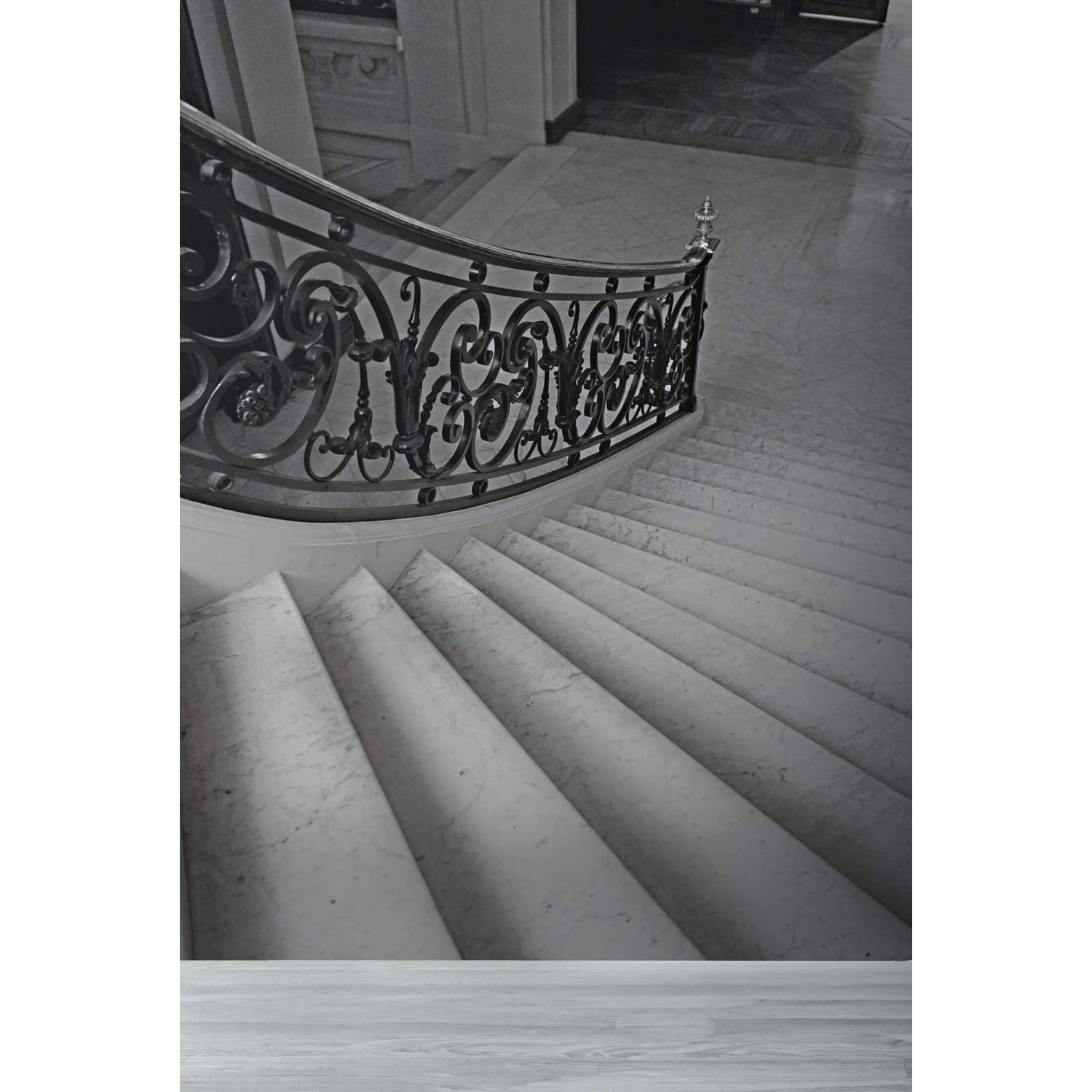 PROFHOME 786621-GU Fototapete 3D Matt Grau Schwarz Weiß 2,12 m x 2,8 m