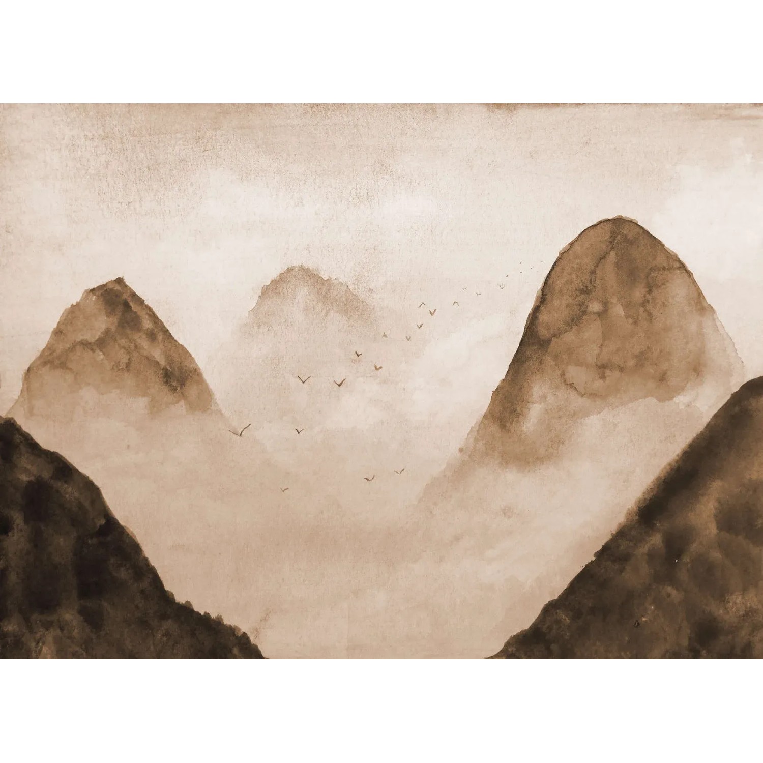 living walls Fototapete Designwalls Misty Rocks 2, glatt, (5 St)