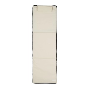 Relaxdays Strandmatte Polyester Stahl Beige Gepolstert Verstellbar mit Sonnenschirm 6 cm x 60 cm x 197 cm 3,4 kg