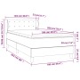 vidaXL Boxspringbett, dunkelgrau, 100x200 cm, Stoffbett mit Matratze und Kopfteil.