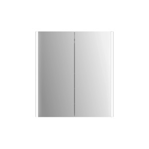 Jokey Spiegelschrank CantALU, 67x73,5 cm, Aluminium, mit zwei Spiegeltüren.