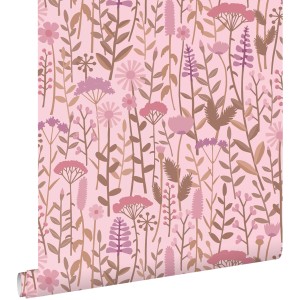 ESTAhome Tapete Feldblumen Rosa 50 x 900 cm