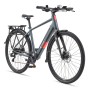 TELEFUNKEN E-Bike UH210 Urban, Granitgrau, 28 Zoll mit Gepäckträger und Lichtanlage.