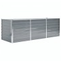 Graues vidaXL Garten-Hochbeet aus Stahl, 240x80x77 cm, ideal für Garten, Balkon oder Terrasse.