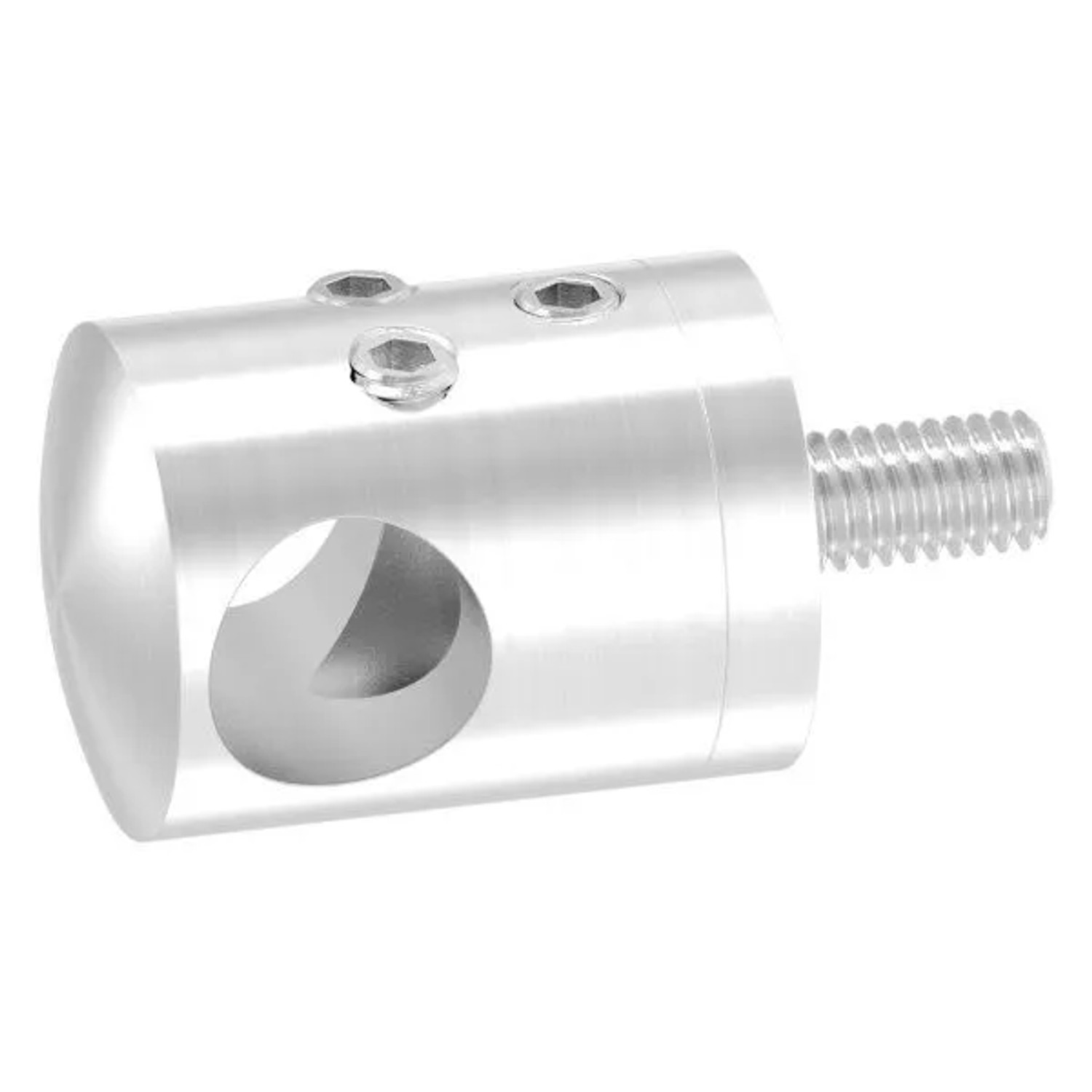 FeNau Querstabhalter V2A Edelstahl Anschluss FLACH Passend Für Rundstäbe 12 mm Zum Verbinden Stoß Inkl. Schrauben
