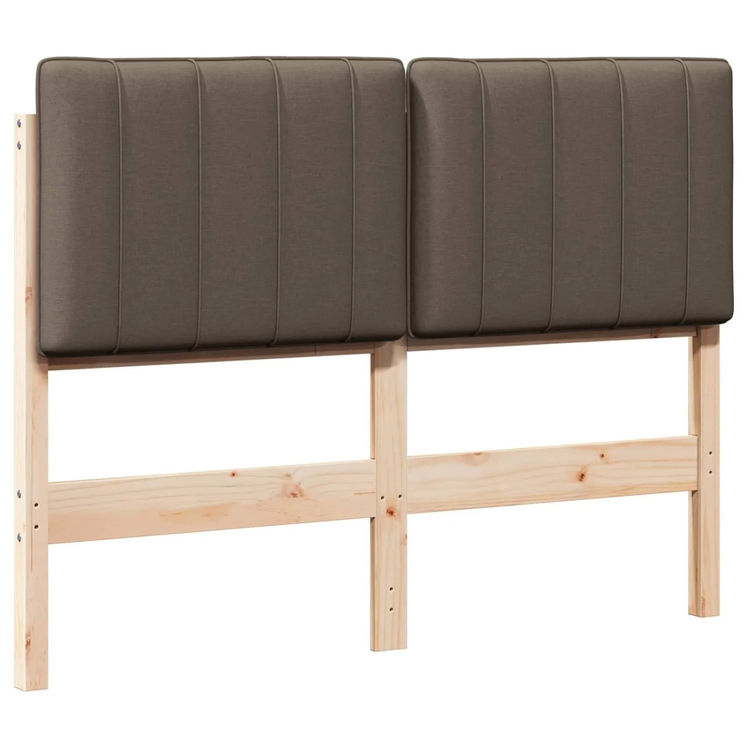 vidaXL Gepolstertes Kopfteil mit Kopfteil Braun und Taupe 120 cm 880191