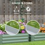 Outsunny Hochbeet-Set aus Stahl, robust und rostfrei, mit Blumen bepflanzt.