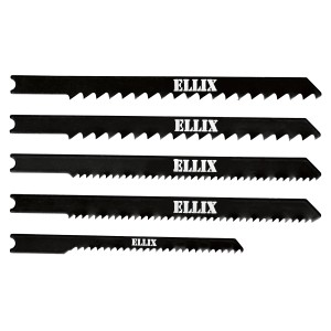5-teiliges Stichsägeblatt-Set mit U-Schaft für Holzarbeiten.