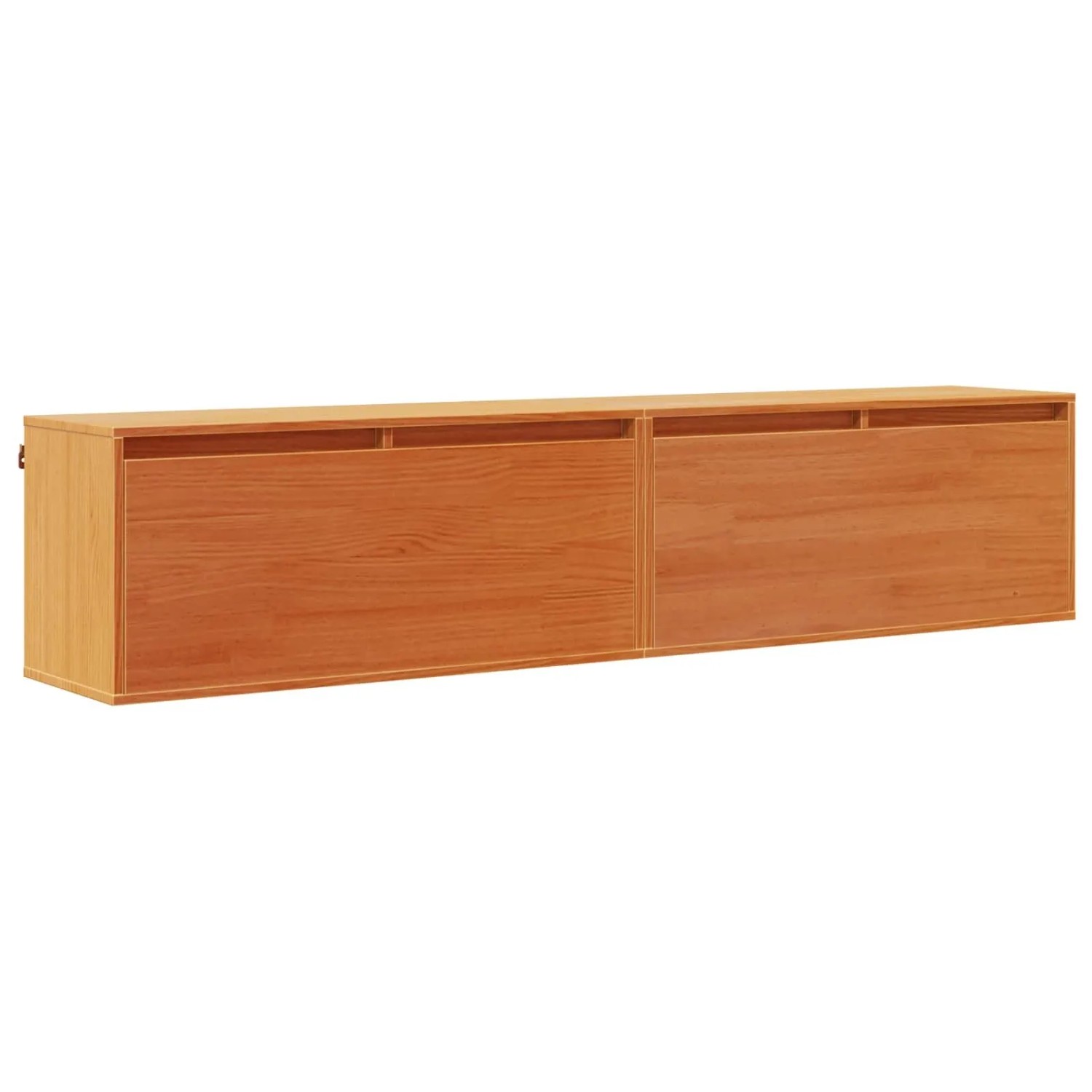 vidaXL Wandschrank mit Regal mit Tür 2 Stk Wachsbraun 80 x 30 x 35 cm 869856