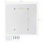 Rückansicht des weißen Banjado Schlüsselkastens 30x30cm mit Montagematerial.