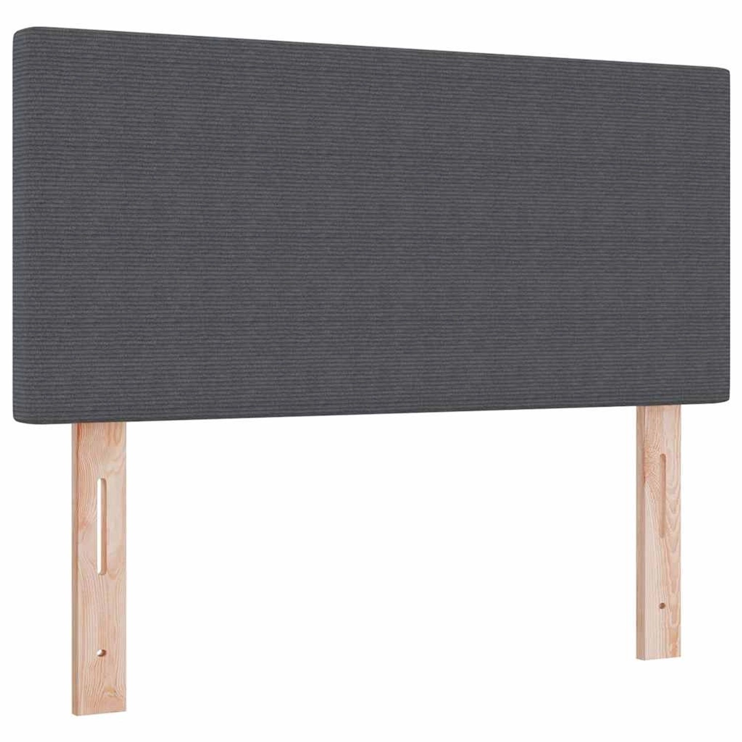 vidaXL LED Kopfteil mit LED-Streifenleuchten Dunkelgrau 90 cm Stoff 3338018 günstig online kaufen