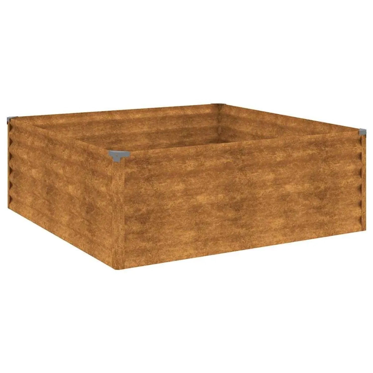 DELUKE Hochbeet Aus Cortenstahl AKSEL Unten Offen Hochbeet Metall Pflanzenbeet Metall Metall Blumenbeet Gemüsebeet 100x100x36cm