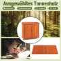 Costway Gartenschrank aus Holz, 98,5x48x100cm, mit Rollen. Lagerschrank für Garten.