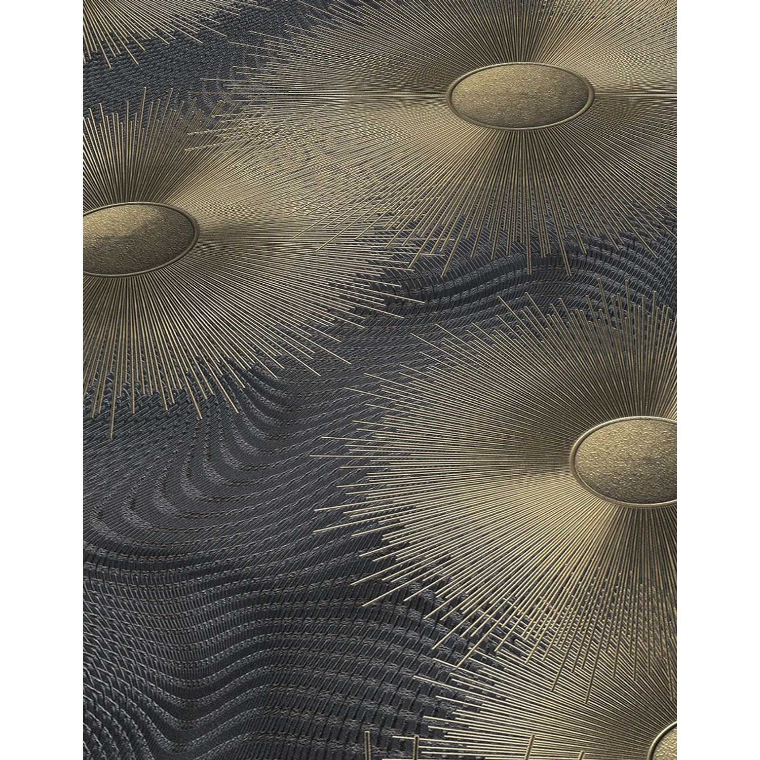 Schwarze Erismann Vliestapete ELLE Decoration 2 AURORA mit Grafikmuster.