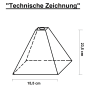 Technische Zeichnung: TRUTZHOLM Wohnwagenstütze, Maße 15,5 x 23,5 cm.