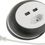 Schwaiger Euroverlängerung mit 2 USB-Ports, 3m Kabel, weiß. Kompakte Mehrfachsteckdose für Computer & Multimedia.