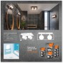 Ledvance Bad-Deckenleuchte Decor Square, 4-flammig, schwarz, 35x35 cm, für Badezimmer & Wohnraum.