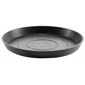 Dunkelgrauer Ecopots Untersetzer, Ø 30 cm, für Innen- und Außenbereich.