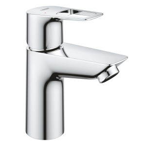 Glänzende Grohe Waschtischarmatur Start Loop S mit LowFlow Funktion für Waschbecken.