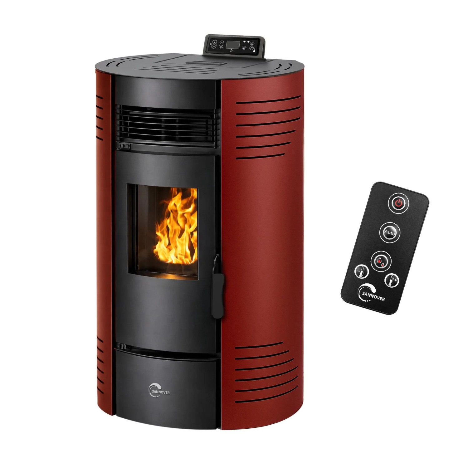 Sannover Pelletofen Azora 15,1 kW Bordeaux