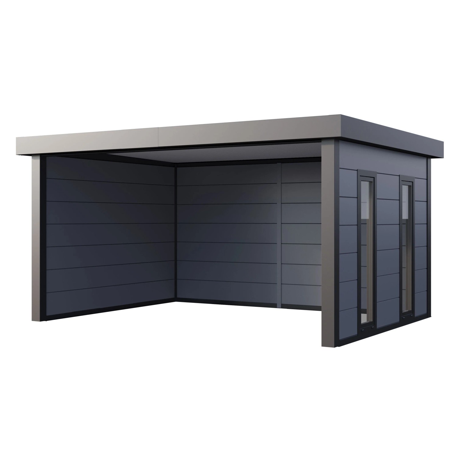 Pavillon Singolo 4836 mit Fenster 478 cm x 358 cm Hellgrau günstig online kaufen