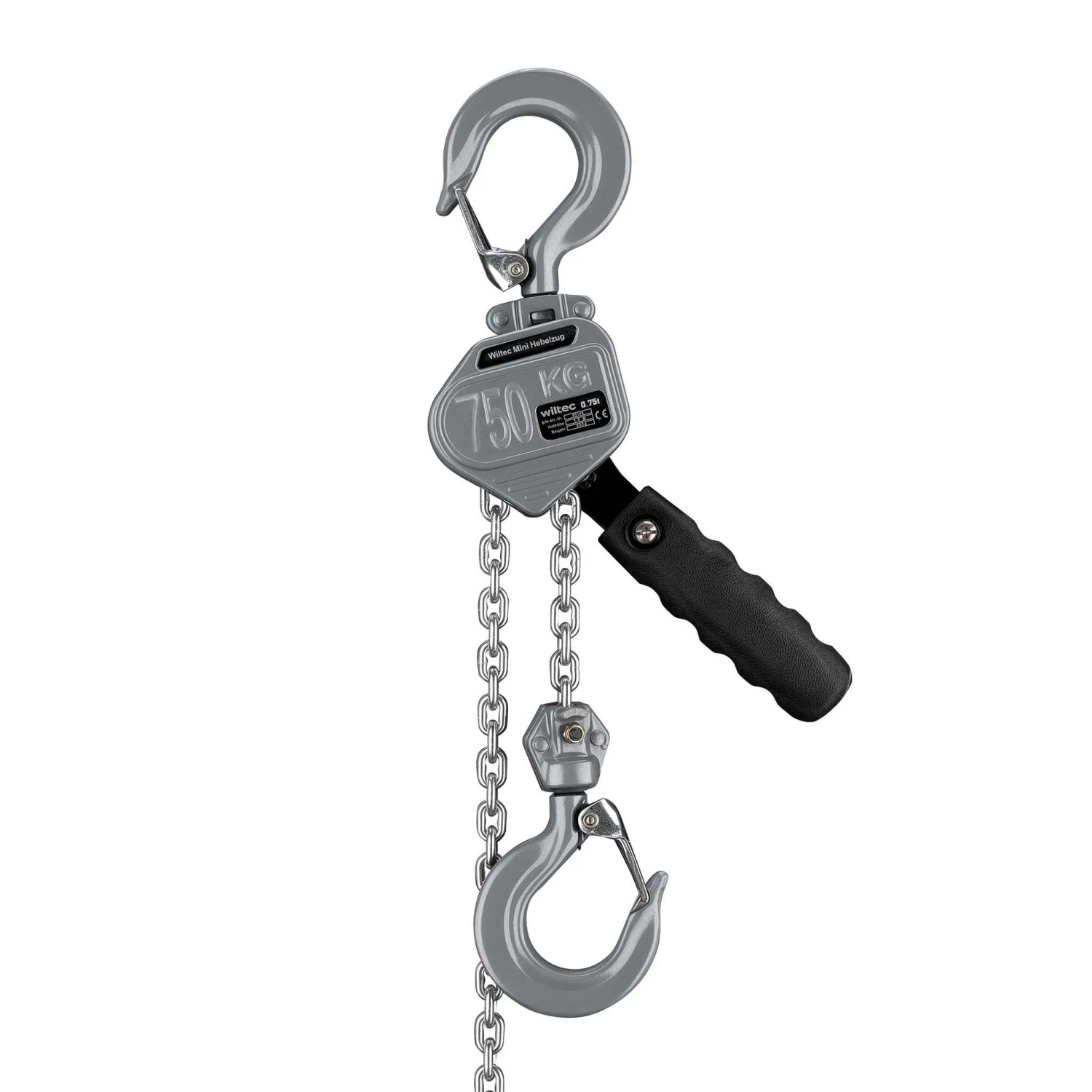 Wiltec Mini Hebelzug bis 750kg Handkettenzug 1,5m Hubhöhe Kettenzug Hebezeug