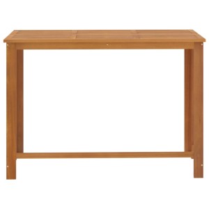 Tisch aus Akazienholz, Teil des 7-tlg. vidaXL Gartenbar-Sets.