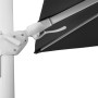 Detailaufnahme: Anthrazitfarbener Schneider Ampelschirm Rhodos mit Kurbelmechanik.