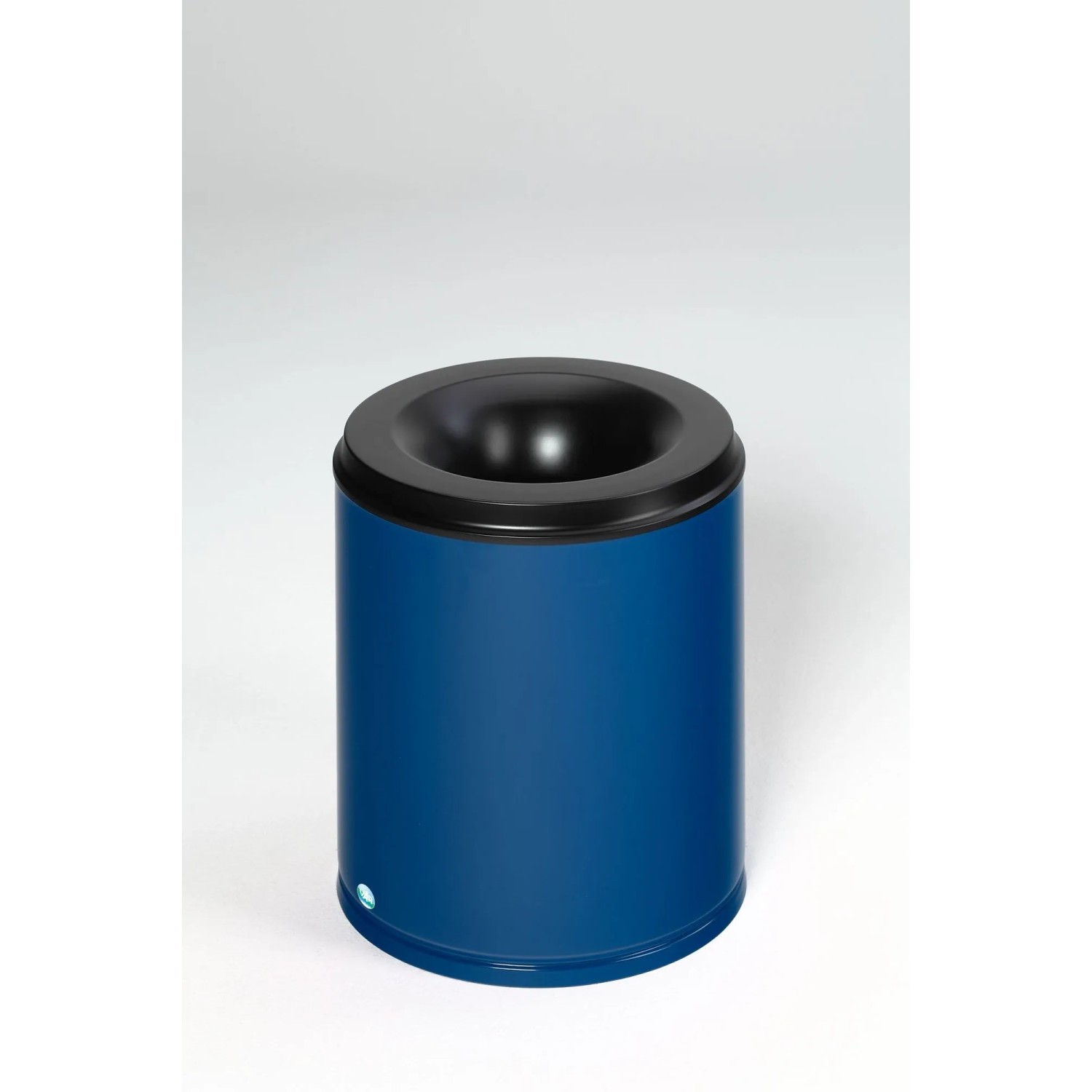 PROREGAL Selbstlöschender Papierkorb 80 Liter HxBxT 56 x 46,5 x 46,5 cm Verzinkter Stahl Blau
